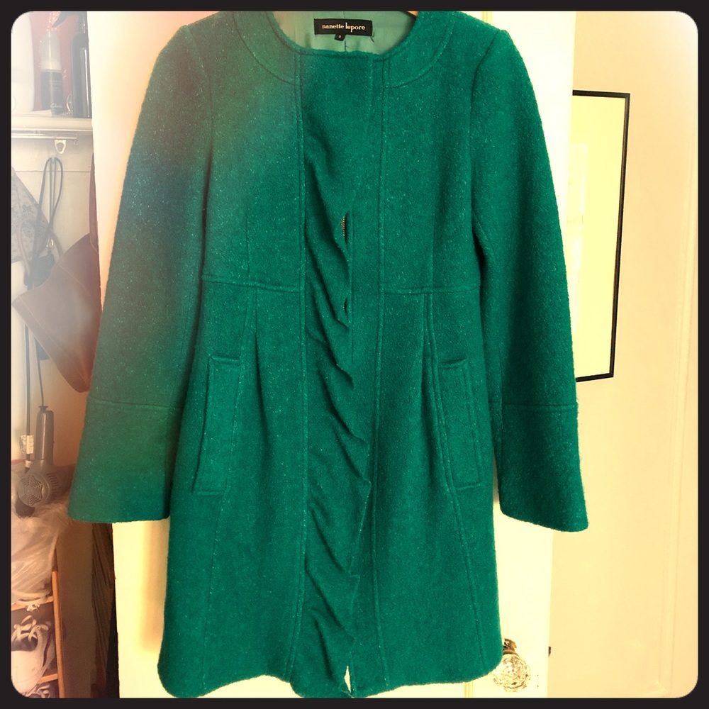 Nanette Lepore teal pea coat